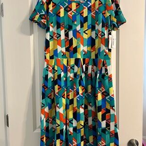 LuLaRoe Multi Color Amelia 3XL